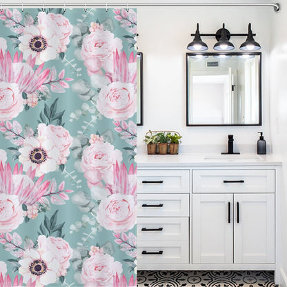 Lightweight Shower Curtain- Boho Floral Fun