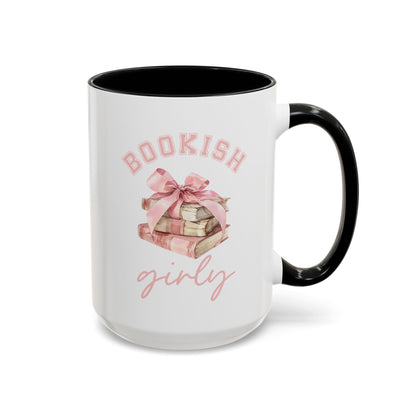 Accent Coffee Mug (11, 15oz)- Bookish Girly