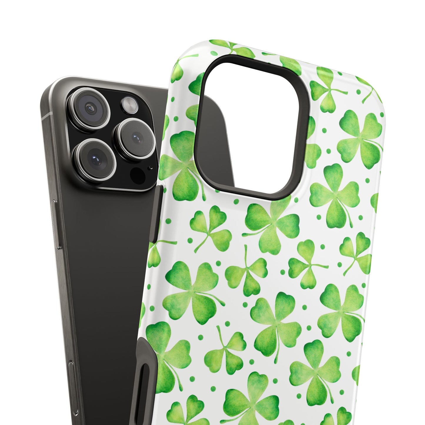 Impact-Resistant Phone Case- Watercolor Clovers