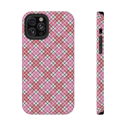 Impact-Resistant Phone Case - Valentine Plaid