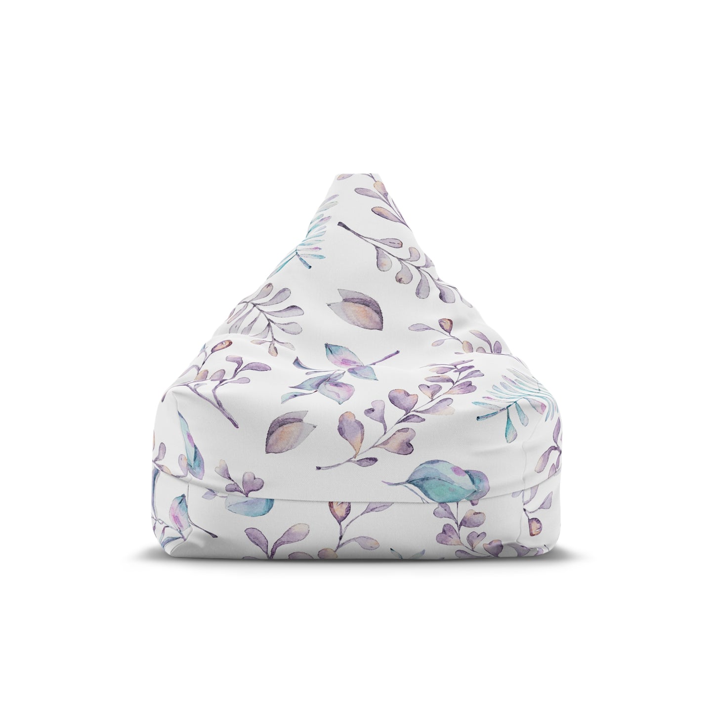 Elegant Lavender Floral Bean Bag Chair Cover