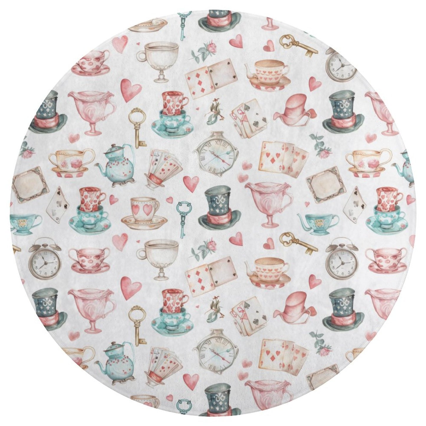 Round Bath Mat- Watercolor Wonderland