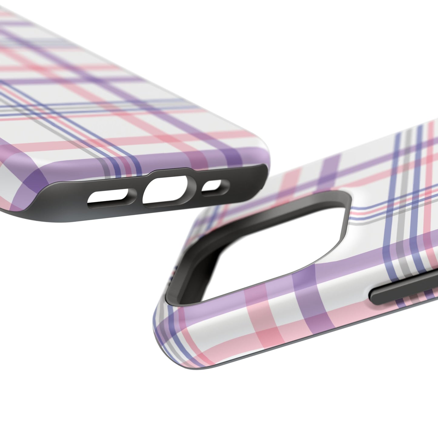 Impact-Resistant Cases - Spring Plaid Pink Purple