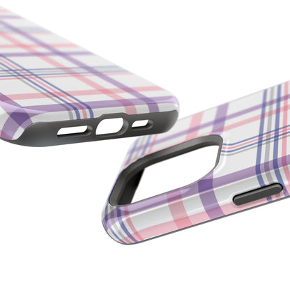 Impact-Resistant Cases - Spring Plaid Pink Purple