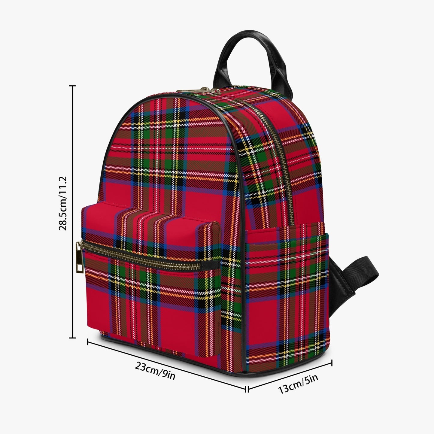 Backpack Purse- Tartan Plaid Red