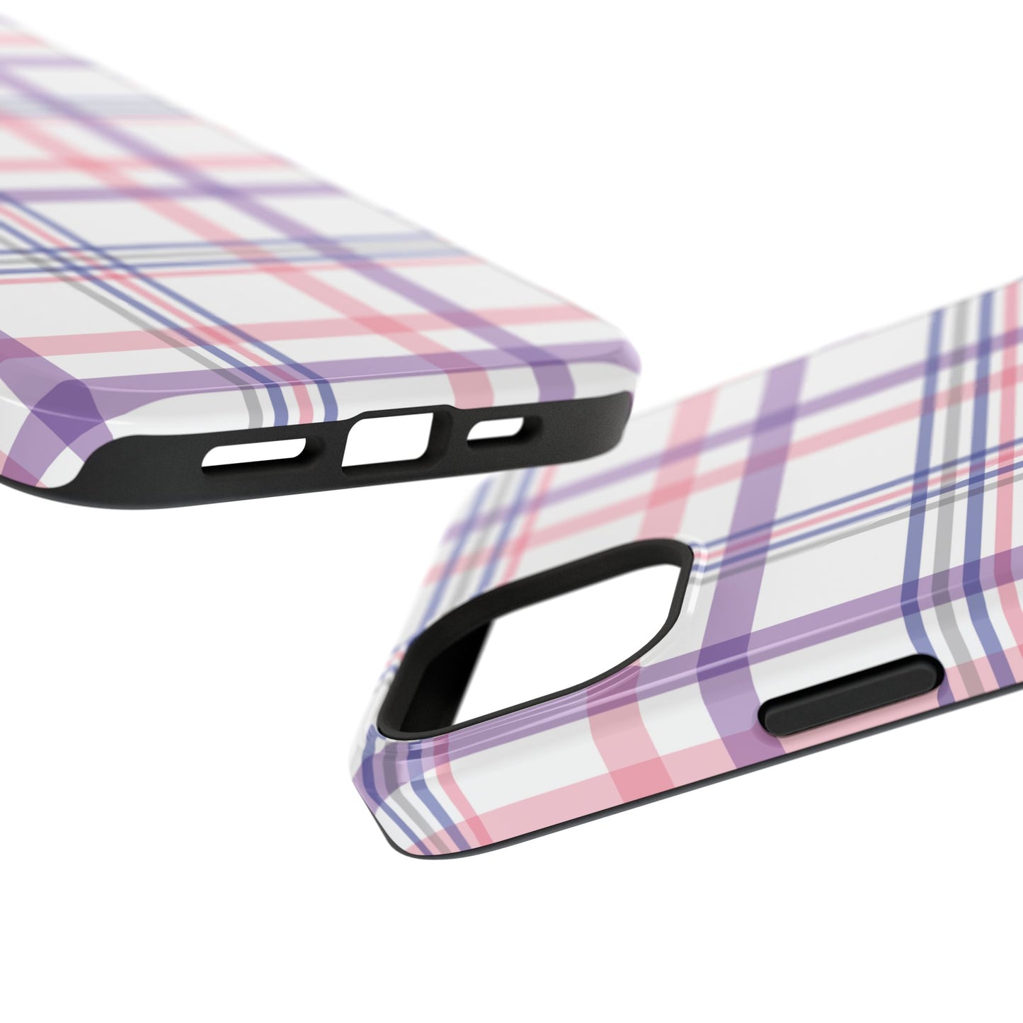 Impact-Resistant Cases - Spring Plaid Pink Purple