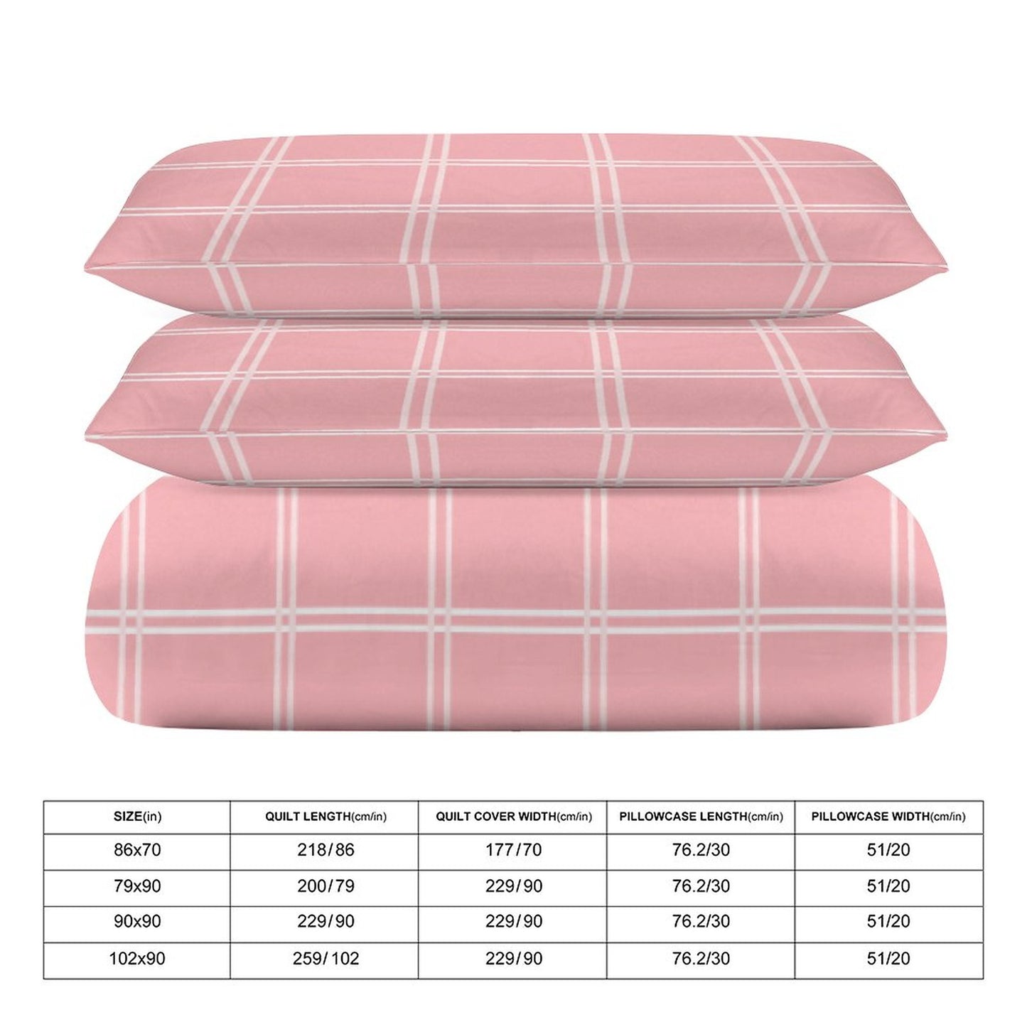 3-Piece Bedding Set-86"×70"/ 218×177cm (Dual-sidede Printing)