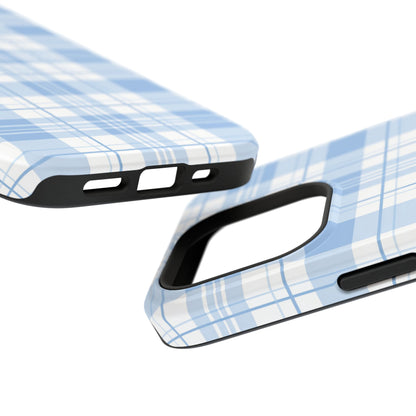 Impact-Resistant Phone Case - Easter Plaid Blue