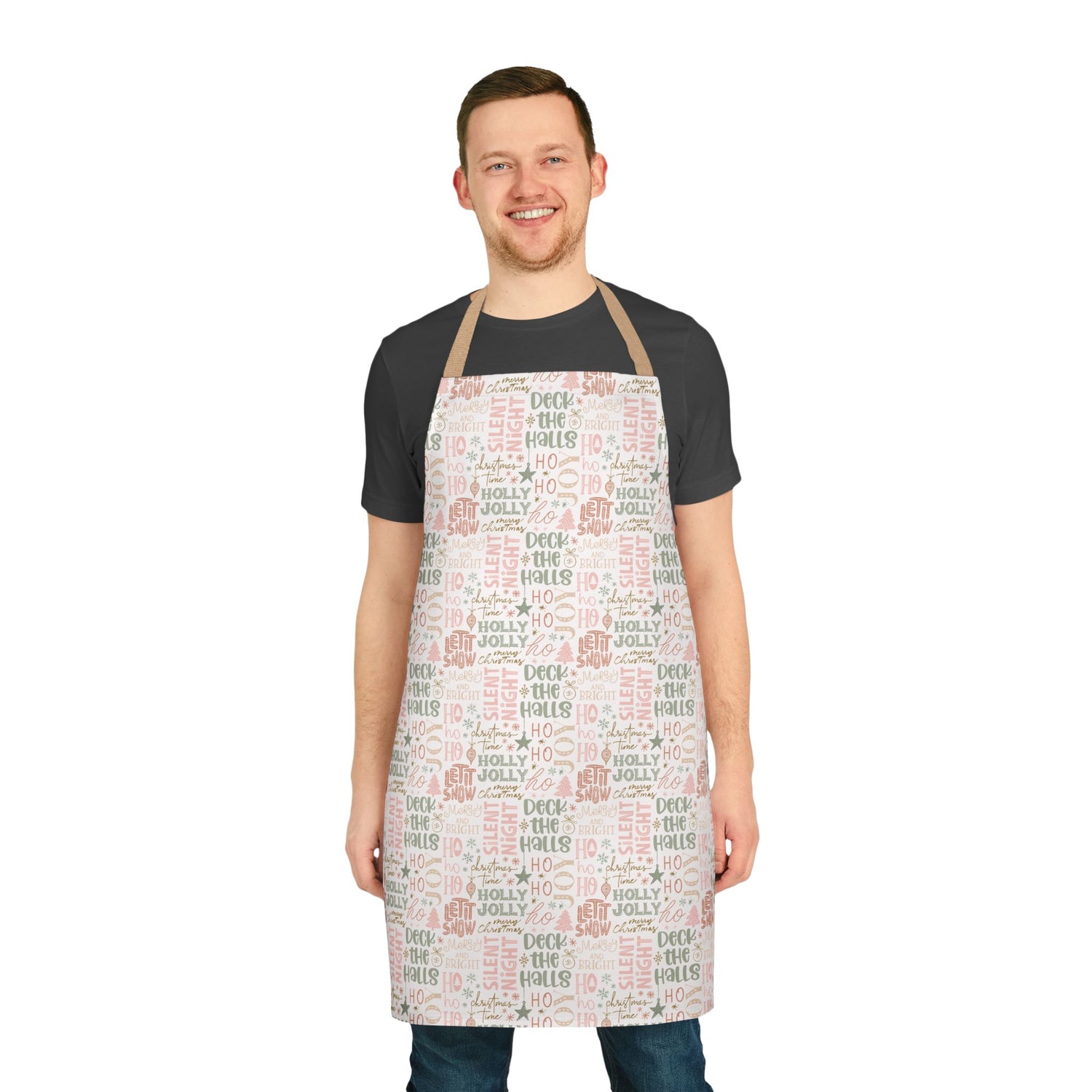 Festive Chef Apron | Deck the Halls Holiday Kitchen Gift, Christmas Cooking Accessory, Personalized Apron for Home Chefs