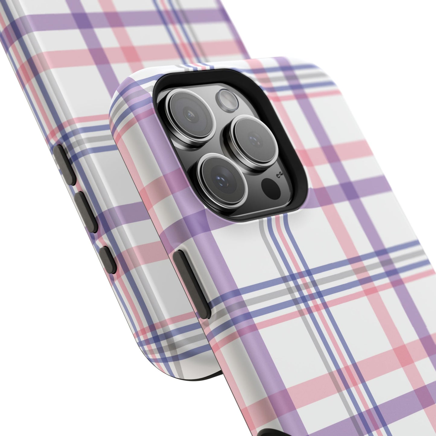 Impact-Resistant Cases - Spring Plaid Pink Purple