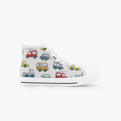 Boys Car Fun 2 Kid’s High-Top Canvas Shoes