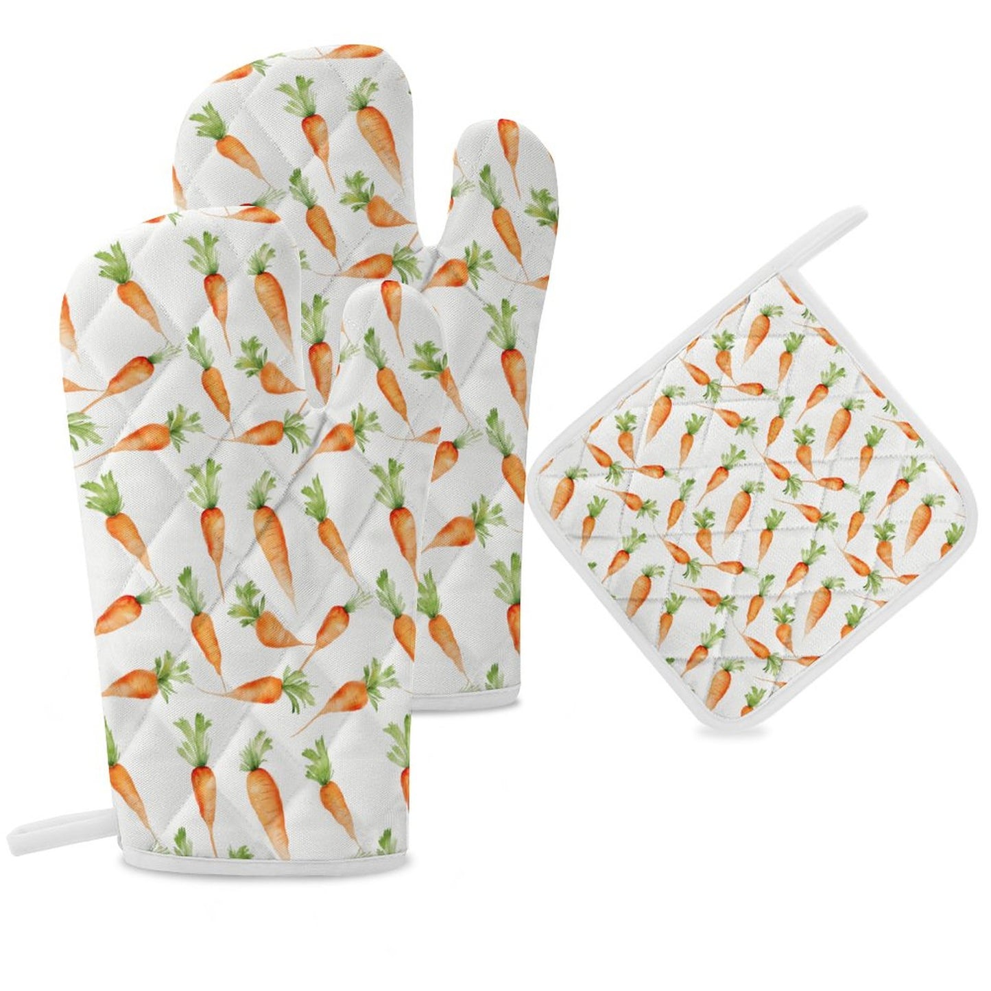 Oven Mitts & Pot Holder Set of 3 (Multi-image Splicing)