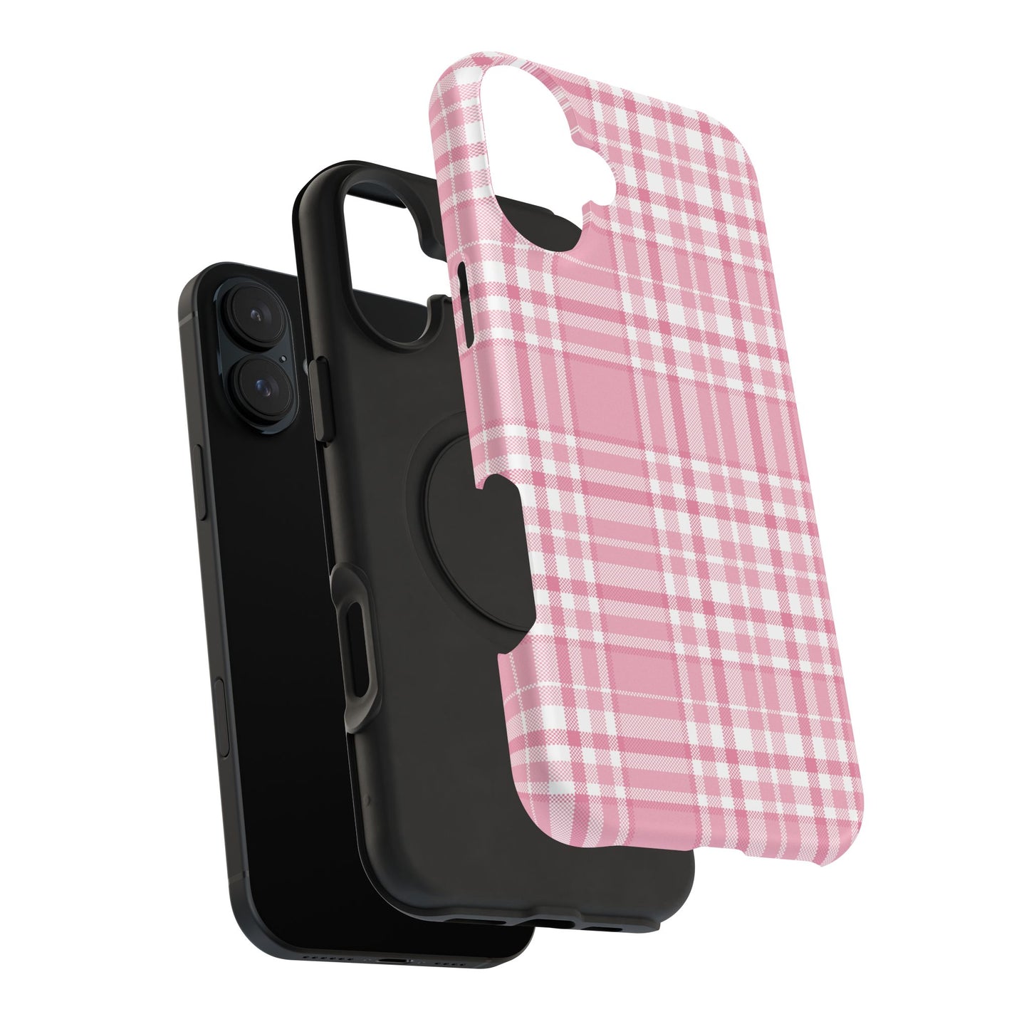 Impact-Resistant Phone Case - Easter Plaid Pink