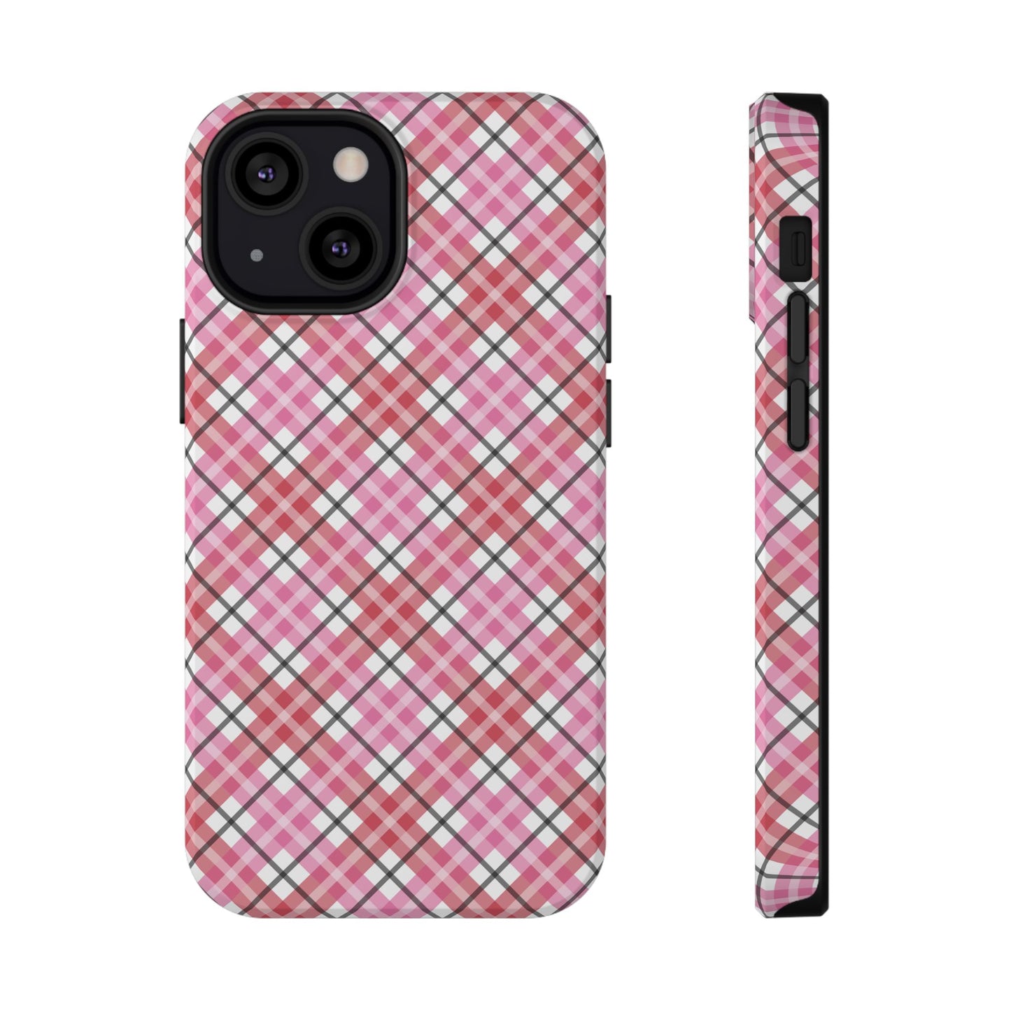 Impact-Resistant Phone Case - Valentine Plaid