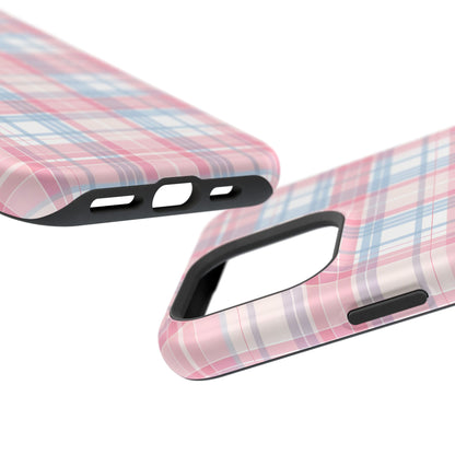 Impact-Resistant Cases-Spring Plaid Pink Blue