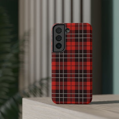 Impact-Resistant Phone Case- Christmas Tartan Plaid Red