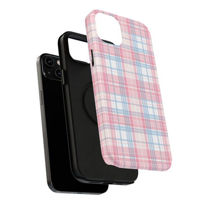 Impact-Resistant Cases-Spring Plaid Pink Blue