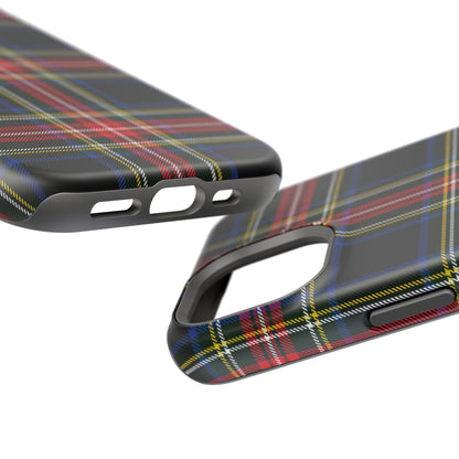 Impact-Resistant Holiday Phone Case-Christmas Tartan Plaid Black