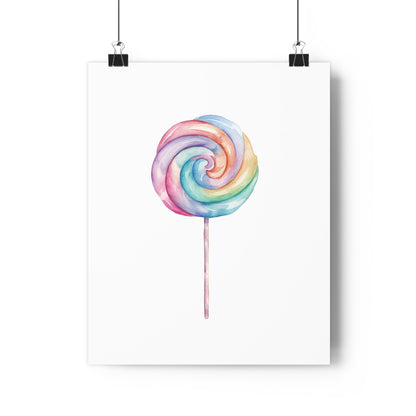 Giclée Art Print Watercolor Candy Land Lollipop