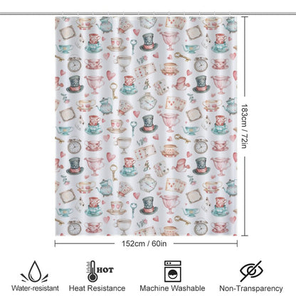 Lightweight Shower Curtain-Watercolor Wonderland