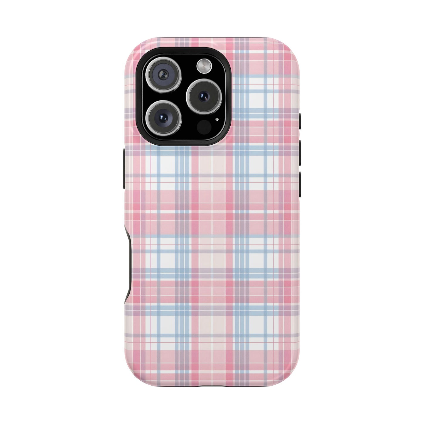 Impact-Resistant Cases-Spring Plaid Pink Blue