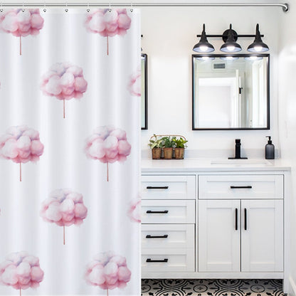 Lightweight Shower Curtain- Watercolor Cotton Candy