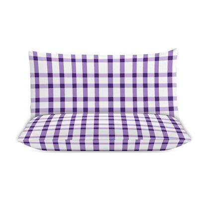 3-Piece Duvet Set-90"x90" Full/Queen Tiger Purple Plaid