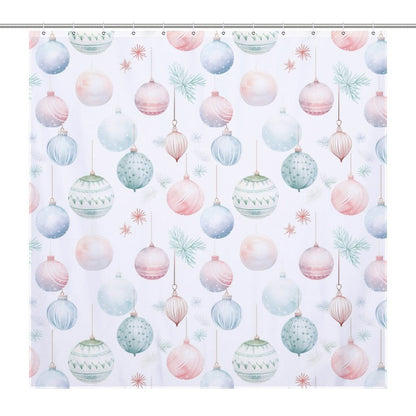 Lightweight Shower Curtain- Pastel Ornaments