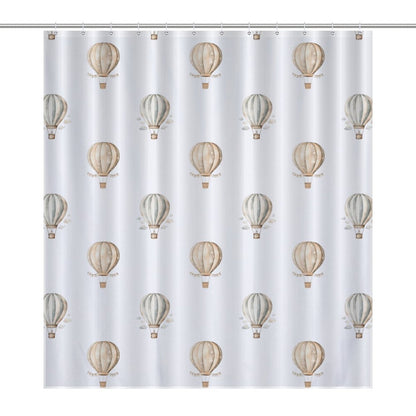 Lightweight Shower Curtain- Neutral Hot Air Balloons