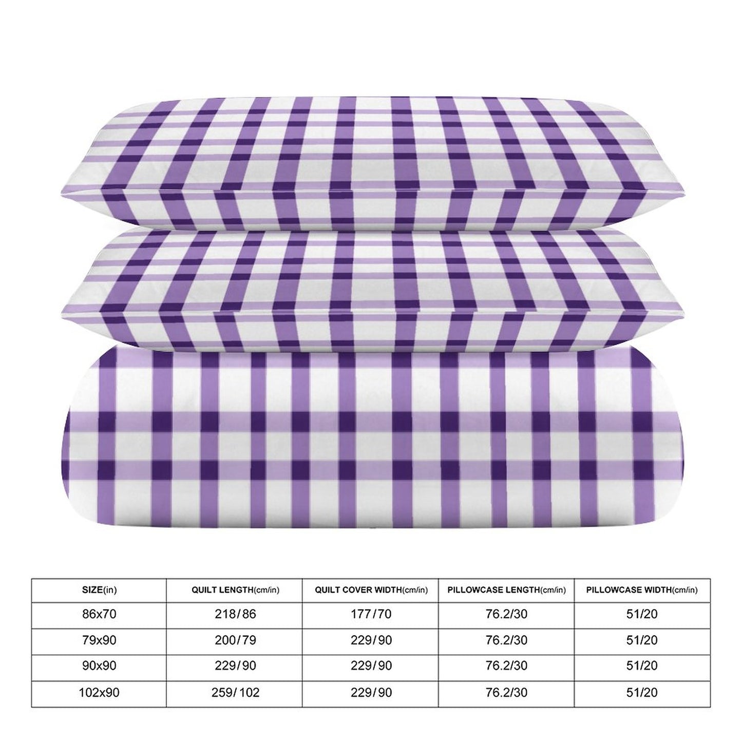 3-Piece Bedding Set-86"×70"/ 218×177cm (Dual-sidede Printing)