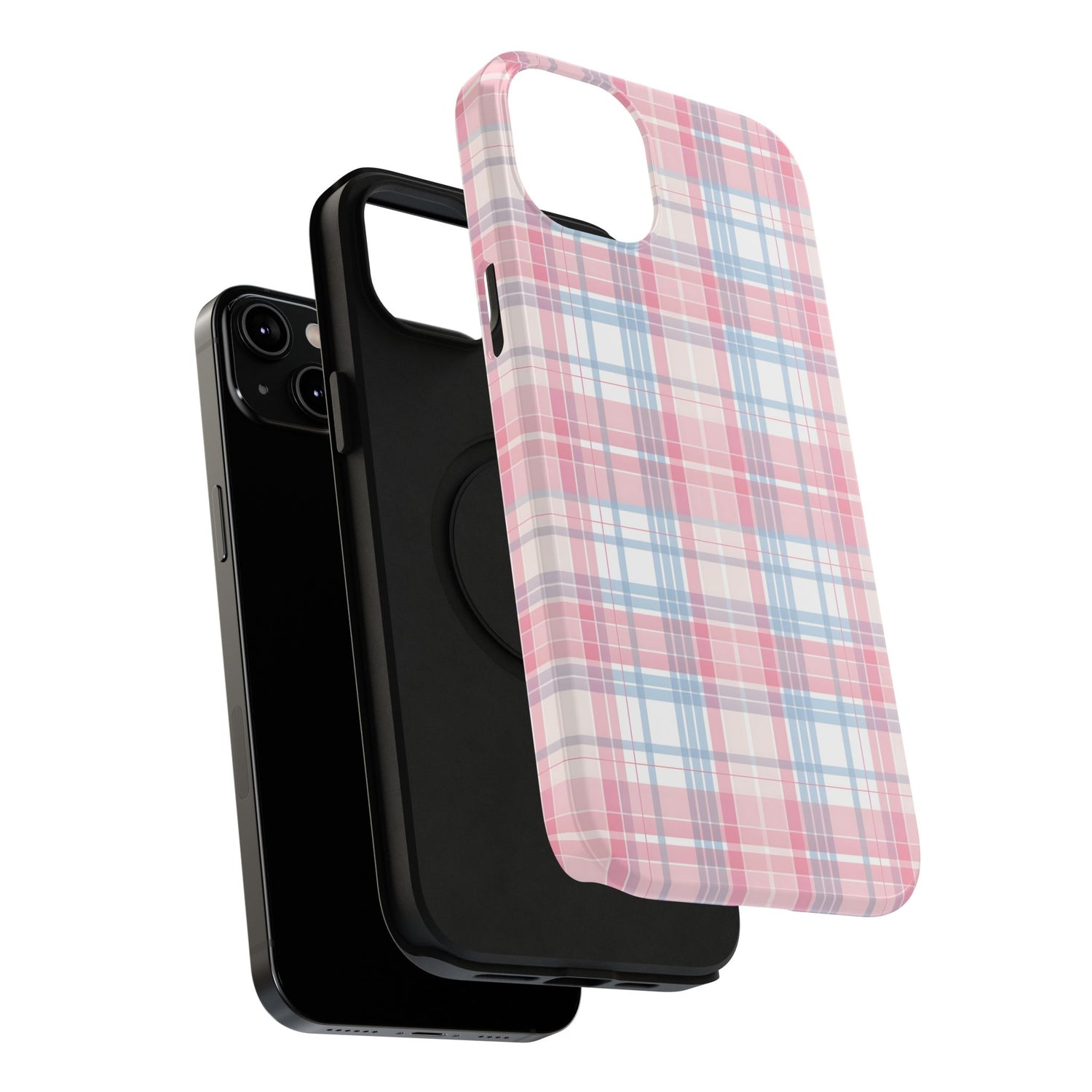 Impact-Resistant Cases-Spring Plaid Pink Blue