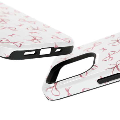 Impact-Resistant Phone Case - Coquette Bows Pink