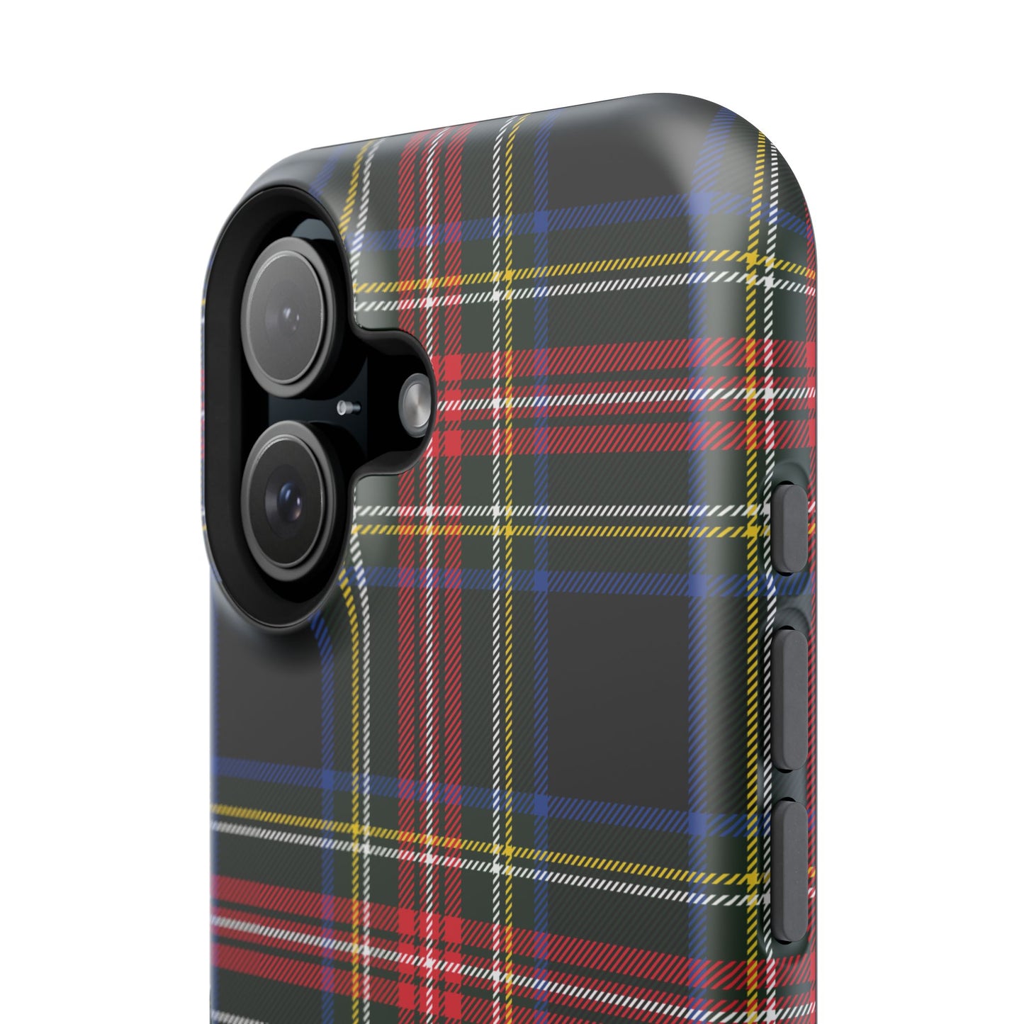 Impact-Resistant Holiday Phone Case-Christmas Tartan Plaid Black