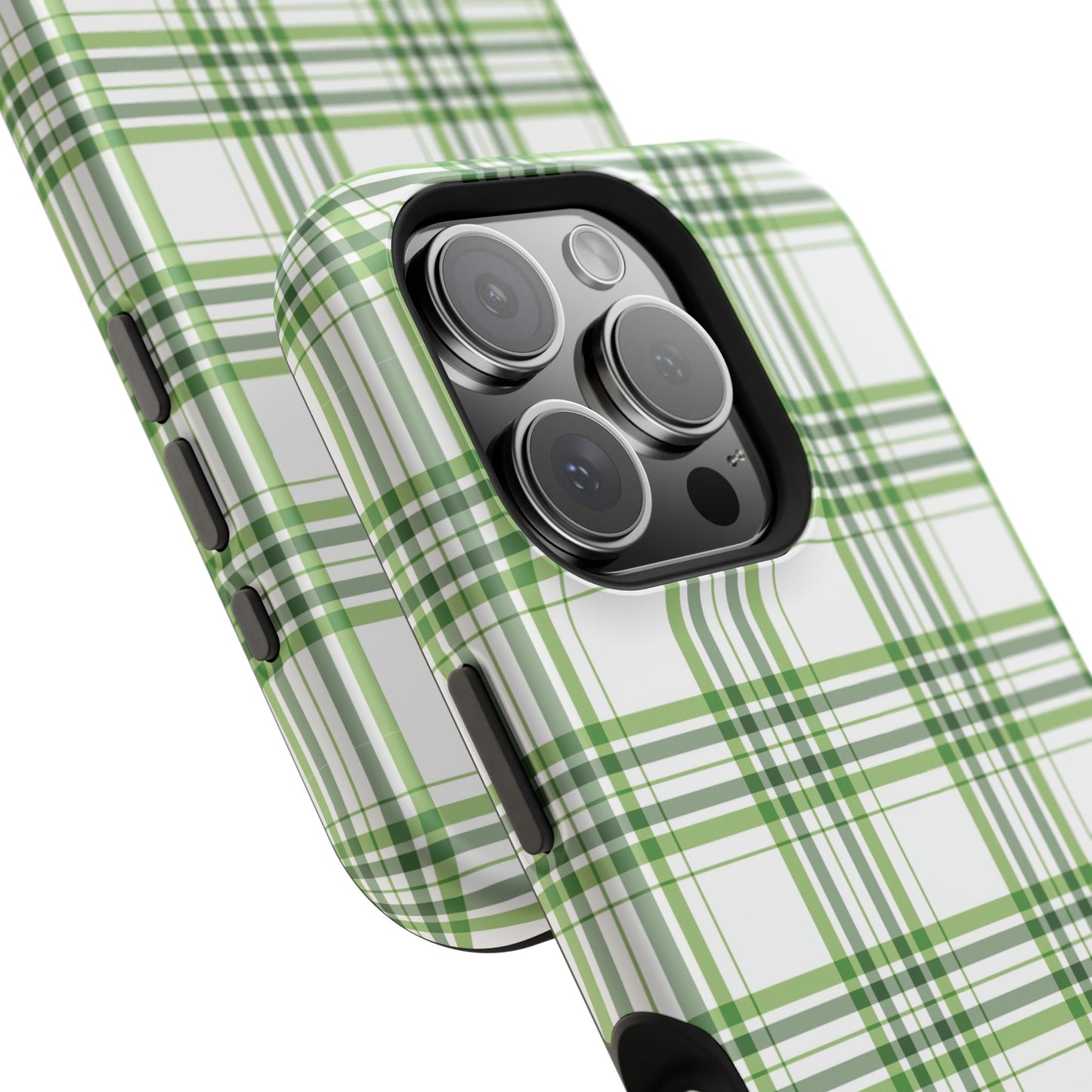 Impact-Resistant Phone Case -St. Patrick's Day Plaid