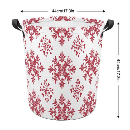 Collapsible Laundry Hamper- Elegant Snowflakes