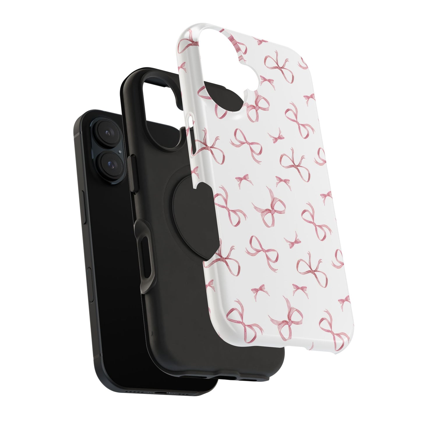 Impact-Resistant Phone Case - Coquette Bows Pink