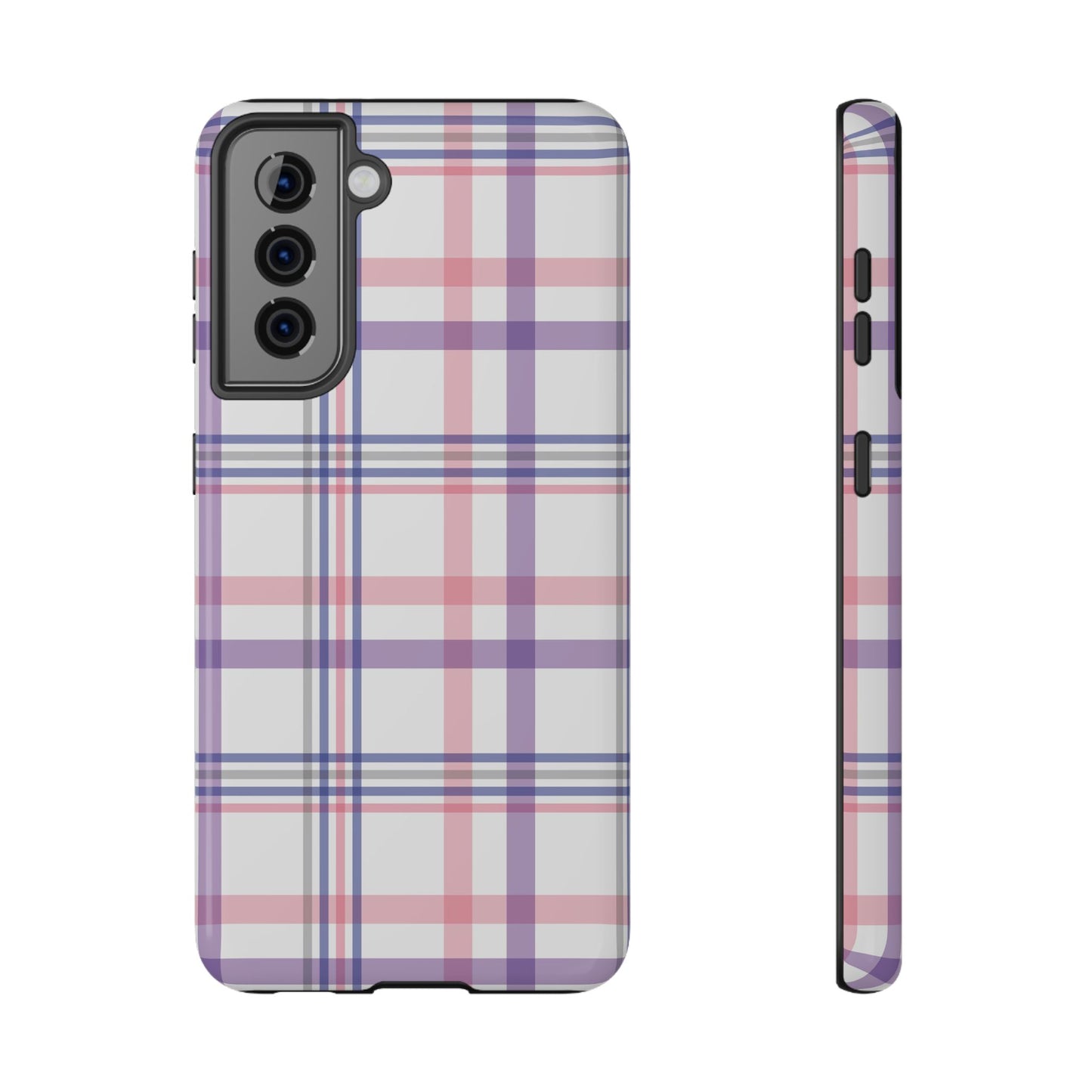 Impact-Resistant Cases - Spring Plaid Pink Purple