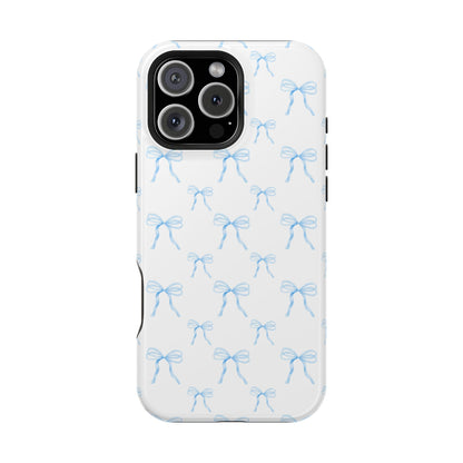 Coquette Blue Bows Impact-Resistant Phone Cases