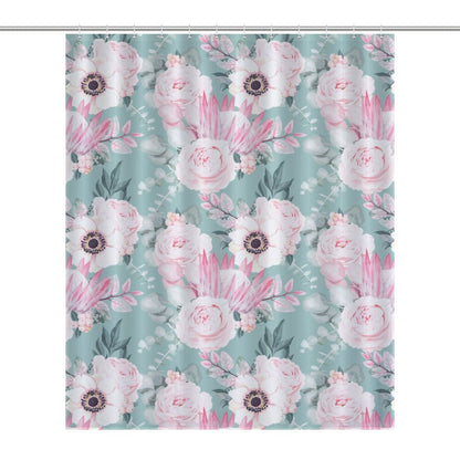 Lightweight Shower Curtain- Boho Floral Fun