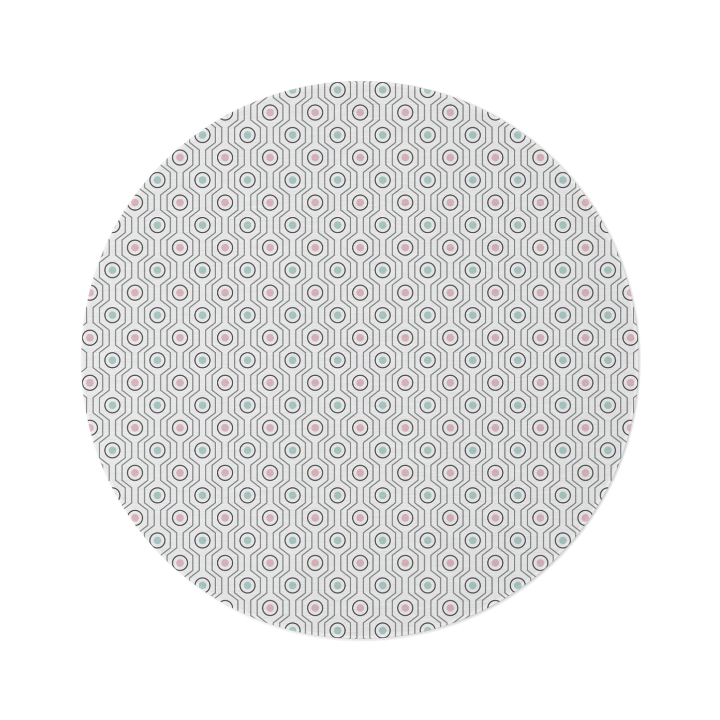 Round Rug Polished Chic Geometric Multi