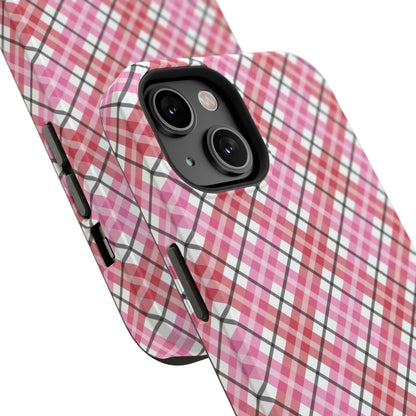 Impact-Resistant Phone Case - Valentine Plaid