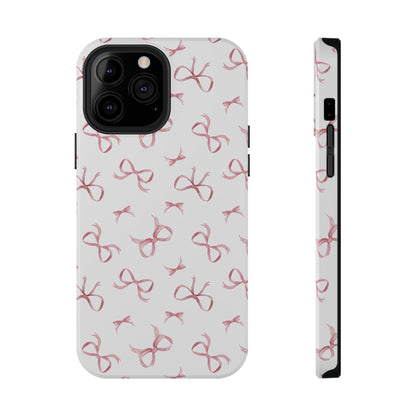 Impact-Resistant Phone Case - Coquette Bows Pink