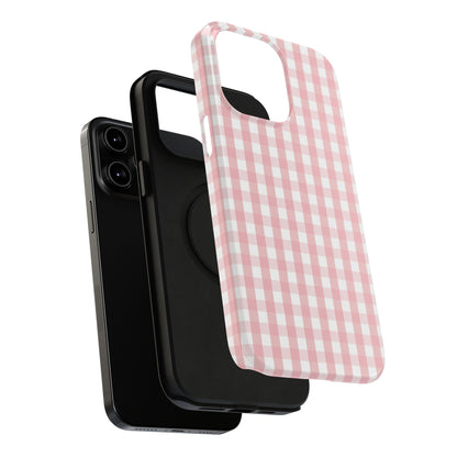 Impact-Resistant Cases -Pink Gingham