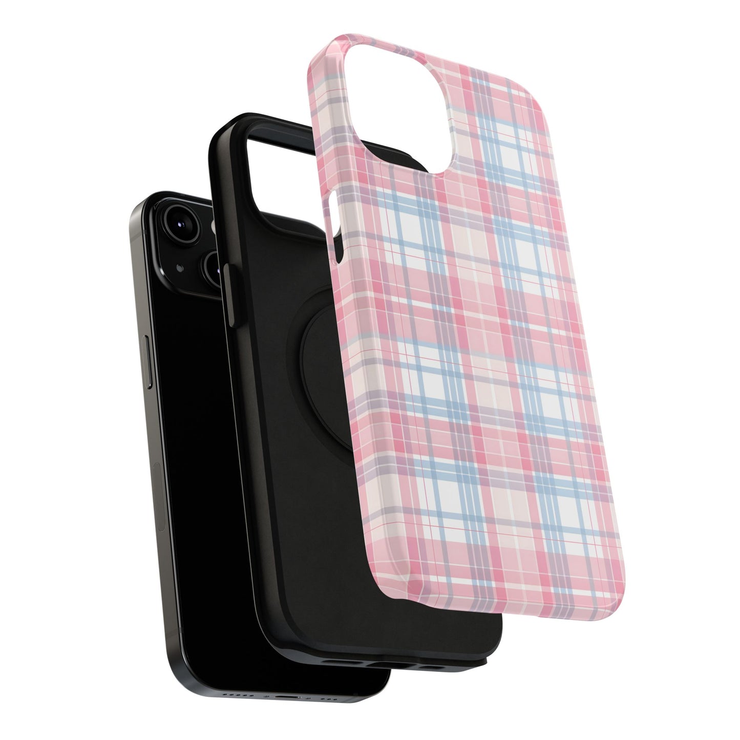 Impact-Resistant Cases-Spring Plaid Pink Blue