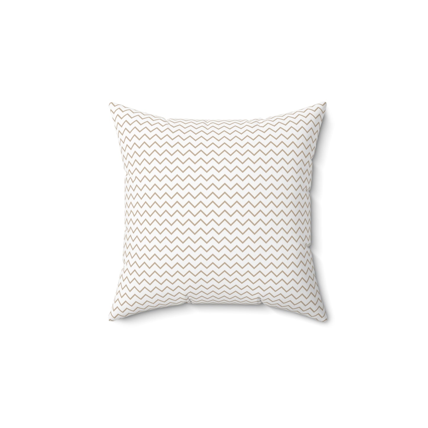 Spun Polyester Square Pillow with Removable Cover Hedgehog Playdate Neutral Chevron