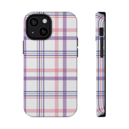 Impact-Resistant Cases - Spring Plaid Pink Purple