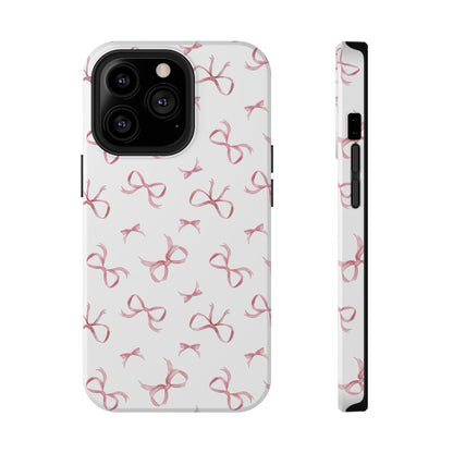 Impact-Resistant Phone Case - Coquette Bows Pink