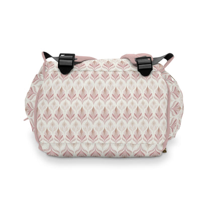 Boho Pink and Cream Multifunctional Diaper Backpack