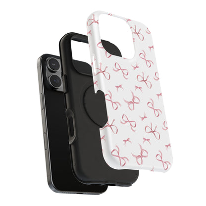 Impact-Resistant Phone Case - Coquette Bows Pink