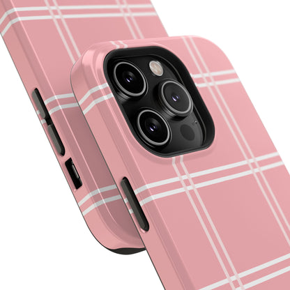 Impact-Resistant Phone Case -Girly Plaid